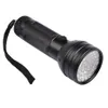 Epacket 395nM 51LED UV Ultraviolet flashlights LED Blacklight Torch light Lighting Lamp Aluminum Shell2638