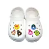 moq 100pcs lovely Donut cartoon croc shoe charms buckles 2D Soft rubber Shoe accessories Clog Pins Buttons Charm Decorations fit children Sandals kids Wristband