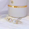 Parafuso de clipe para trás coreano delicado delicado butterfly design pérola brincos transparentes 14K Real Gold Plating Elegant for Women requintado ea