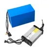 52V EBIKE BATTERY 48Vバッテリー60V 36V 20AH Escooter Batteria Pack for Electric Bicycle 2000W 1800W 1500W 1000W 750W 500W