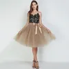 7 층 65cm 무릎 길이 Tutu Tulle 스커트 여성 하이 허리 탄성 주름 스커트 웨딩 신부 들러리 볼 가운 스커트 220701