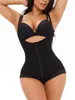 Plus -storlek Kvinnor Body Shaper Midjetränare Butt Lifter Sexig underkläder thong Hög midja Cincher Mage Control Shapewear Open Cross L220802