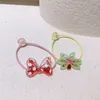 2 Pcs Summer New Fashion Girl Princess Hair Accessories Children's Cute Colorful Quicksand Rainbow Bow Flower Elastic Hair Bands