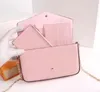 Designerväska clutch kedja handväska handväska präglad liten plånbok crossbody väskor felicie lyxiga axelväskor dam twin set klassisk Randig dam woc korthållare M61276