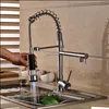 Luxury Chrome mässing Badrum Bassängen kran Vanity Sink Mixer Tap Dual Sprayer Enkel handtag Drop Delivery 2021 Kökskranar Kranar Showe