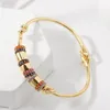 Bangle Creative Design Women39S Trendy Multicolor Cz Cubic Zirconia Zircon Banles for Women Fashion Gold Color Metal Copper BR8968772