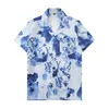 Luxury Designer Shirts Mens Fashion Geometric print bowling shirt Hawaii Floral Casual tShirts Men Slim Fit Short Sleeve Dress Shirt Variety
