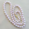 Collana perla Akoya rosa perfetta da 8-9 mm 18 "14K