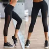 Kobiety Przycięte spodnie jogi kobiety Kobiece legginsy fitnessowe bieganie gimnastyczne spodnie sportowe spodni kalfl długość T200601