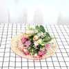 Flores decorativas grinaldas cm rosa rosa seda peony bouquet artificial de flor 6 grandes cabeças falsas adequadas para decoração de casamento em família Ind