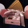 Presentförpackning för alla hjärtans dag Mors akrylblomma Box Plastic Square Candy Party Treat Boxes Containrar med LidsGift