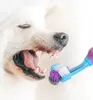 Hundeschönheitswerkzeuge Pflege Dreiseitige Haustierwelpe Mehrwinkel-Zahnbürste Reinigung Oral Dog Dental Health Grooming Supplies