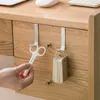 Hooks & Rails Stainless Steel S Shape Cabinet Door Hook Hanger Punch-Free Key Storage Bathroom Home Kitchen Rear OrganizersHooks