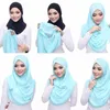 Sjaals Dames Jersey Dubbele Lus Instant Hijab Femme Musulman Headwrap Islamitische Hoofddoek Katoen Modale Sjaal 1pcs 85-180cmScarves3590999