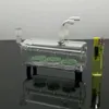 Glasrör oljebrännare bong vattenpipa klassiskt fyrkantigt rör frostat filter mute glas vattenflaska