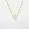 Irregular Natural Crystal Stone Handmade Pendant Necklaces With Gold Plated Chain For Women Girl Party Club Decor Jewelry