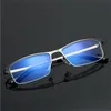 Óculos de sol Meia armação Azul Filme Anti-azul Óculos para míope Lente de resina Quadrado Óculos para míope Mulher Homens -1.0 -1.5 A -4.0Su