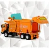 Alloy Diecast Barreled Garbage Carrier Truck 1:24 Waste Material Transporter Vehicle Model Hobby Toys For Kids Christmas Gift J190278o