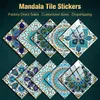 10pcSset Mandala Crystal Film dur Tiles Stickers Wall Stickers Cuisine salle de bain Armoire décoration art mural étanche PVC Secal mural 220727