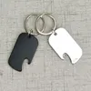 Alliage d'aluminium Dog Tag Opener Pet Doggy ID Card Tags Portable Small Beer Bottle Openers