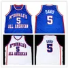 Xflsp #5 BARON DAVIS McDONALD'S ALL AMERICAN Retro Throwback Basketball Jersey Customize any size number and player name