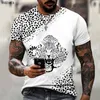Animal World Leopard 3D Impreso para hombre y para mujer T-shirts HD Tops de verano de manga corta de manga corta