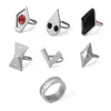 Other Event Party Supplies China Anime Genshin Impact Cosplay Accessory Hu Tao Cos Rings Set Black Silver Alloy Ring 7 With Gift6498504