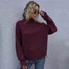 Ripped Black Sweaters Off-shoulder Batwing Sleeve Knitted Hole Pullovers Turtleneck Clothes For Women Fashion Jumpers 201203