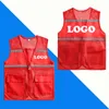 9 colori M 4XL gilet di sicurezza con cerniera in rete riflettente ad alta visibilità giacca multitasche abiti da lavoro per uomo e donna 220713