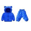 Houd warme babyjongens meisjes kleding sets winter kap aan jassen broek waterdichte dikke tracksuts kinderkleding 0-5 jaar J220718