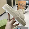 Women Fashion velvet sandals designer slides Women slippers velvets platform sandal with box size 35-43