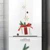 Modello regalo di Natale Adesivi da parete in vinile Decorazione della porta di Natale Nuovo anno 2022 adesivi per decorazioni per la casa
