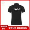Polo -Shirt Top 7 Farbe Custom Custom Short Sleeved Cotton Feel Feel Weave Revers Druck DIY Marke Text 220623