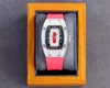 レディース機械式時計 007-1 女神シリーズ ダイヤル ダイヤモンド ダイヤモンド リング 蓄光機能 フォールディングバックル ラバーストラップ サイズ 31x45mm