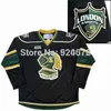 MThr 2016 New, Custom 2013-14 LONDON KNIGHTS OHL AWAY PREMIER HOCKEY JERSEYS BLACK White Green XXS-6XL - Free Customized