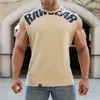 Summer Men Tank Cotton Workout Bodybuilding ärmlös skjorta Gym Fitness Training Tryckt Male Vest Casual Top Clotle 220702