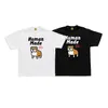 Japanese Men and Women Designer T-shirts Short-sleeved Cartoon Duck Pattern Loose Cotton Couple T-shirt