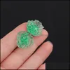 Stud Earrings Jewelry Irregar Crystal Cluster Flower Resin Mold Colorf Druzy Earring Making For Women G Dhsuj