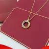 2022 Nuevo collar con colgante de oro Diseño de diseñador de moda Regalos festivos de acero inoxidable 316L para mujeres 3 opciones 60C1 PK5J