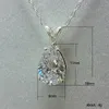 Pendentif Colliers Diamant Goutte En Forme De Poire Zircon Contracté Engagement Clavicule Collier WomaPendant