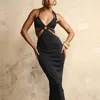 GGBAOFAN BANDAGE SEXY BACKLESS MAXI Dresses Club Party Summer Holiday Cut Out Sleeveless Elegant Long Robe 220705