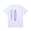 Mens White Snake T-shirt Célèbre Designer T-shirt Big V HGH Qualité Hip Hop Shorts Lâche Casual T-shirt Vêtements 100% Pur Coton To2617