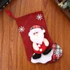 Christmas Cartoon Stocking Santa Claus Snowman Elk Xmas Sock Candy Gift Socks Bag Festival hängande dekor Rekvisita festtillbehör