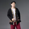 Винтажная этническая одежда свободная мужская топ -восточный костюм китайский традиционный ханфу мужской хлопковой льня