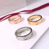 5 mm Classic Tournevis Love Ring Designer Fashion Nails Anneaux de diamant pour femmes Placage de luxe 18k Gold 316L Titanium Steel Coupl2209