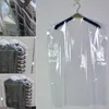 10pcs/Lot Plastic Transparent Dust Cover Garment of Clothes Hanging Pocket Storage Bag Wardrobe Clothing Non Disposable 220427