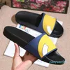 Projektant gumowe sandały wsuwane kwiatowy brokat pantofel męski spodnie biegowe klapki damskie w paski plażowy pantofel przyczynowy z pudełkiem US5-11 111