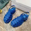 Designer Sandals Dia's Dames Zomer Foam Rubber Loafers Muller Retro Beach Footwear Beach Platform Gear Hollow Gevlochten Teen Roma Schoenen met