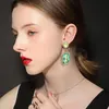 Pendientes colgantes de cristal brillante para mujer, aretes llamativos geométricos, joyería de moda, regalo para mujer, fiesta SR1130Dangle