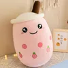 12 Designs 24cm Milk Tea Doll Pluszowa poduszka Pearl Milk Herbaty kubek Dolls Dift Dift Prezent Hurtowa